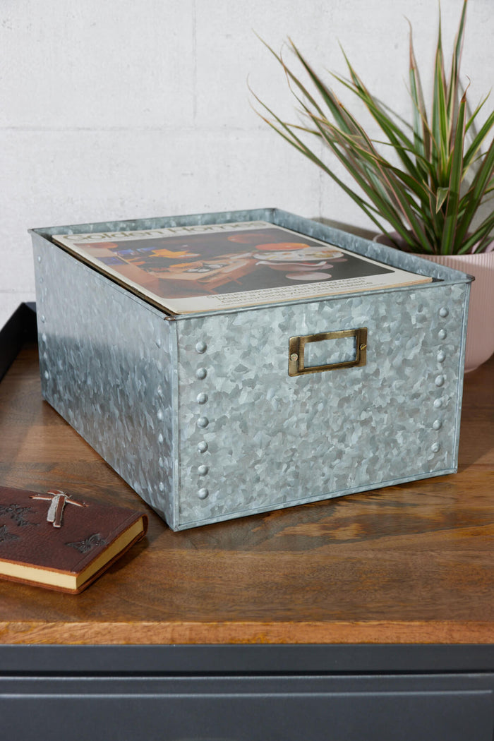 Rivet A4 Storage Box - Galvanised