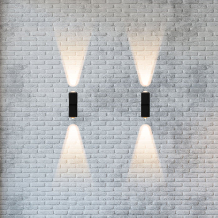 Rotatable Cubes LED Wall Light, Black, 3000K, Narrow Beam