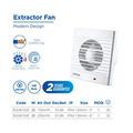 Rother Extractor Fan 20W 150M3/H 120mm