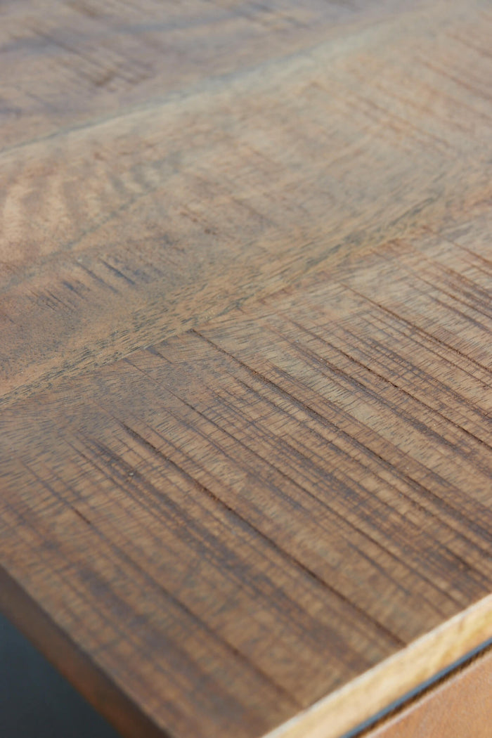 Rustic Saw Cut Bedside Cabinet