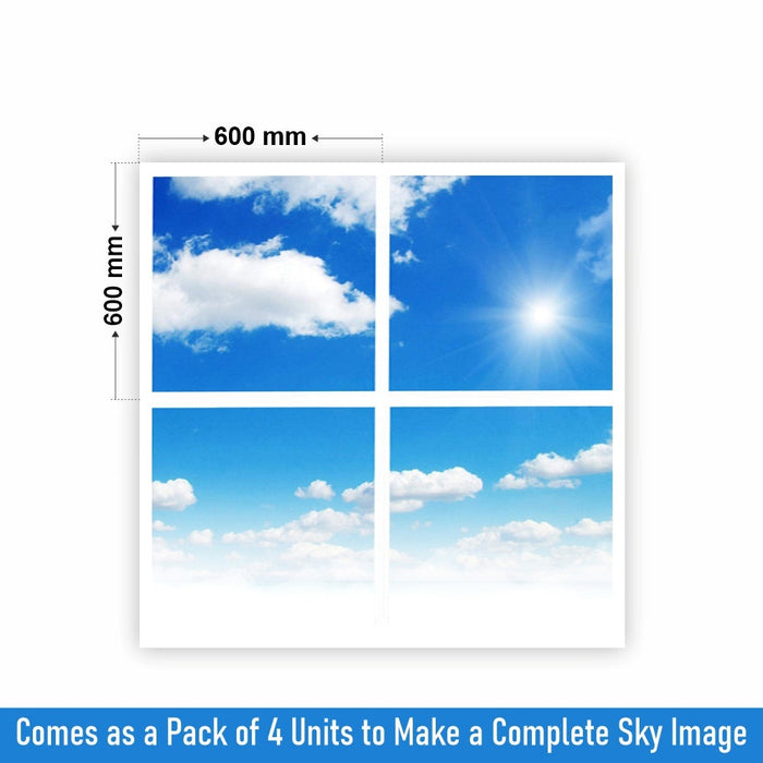 SKY Cloud LED Panel 2D version 60x60cms 40W 4 pcs set