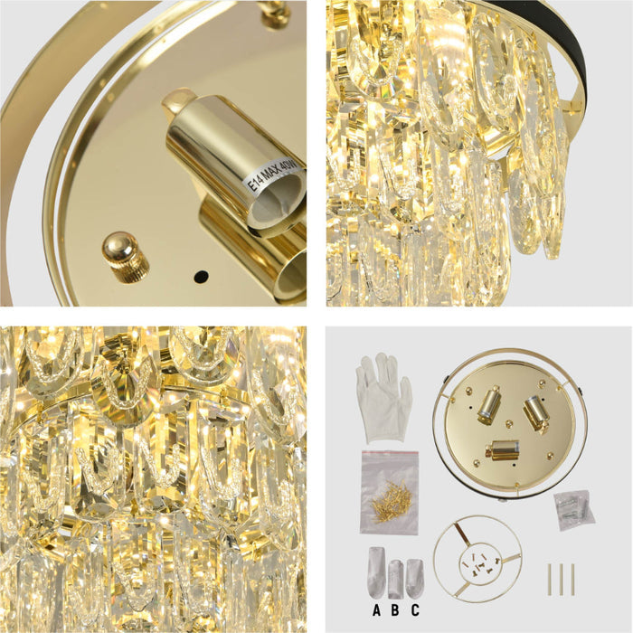 Tiered Flush Chandelier Ceiling Light