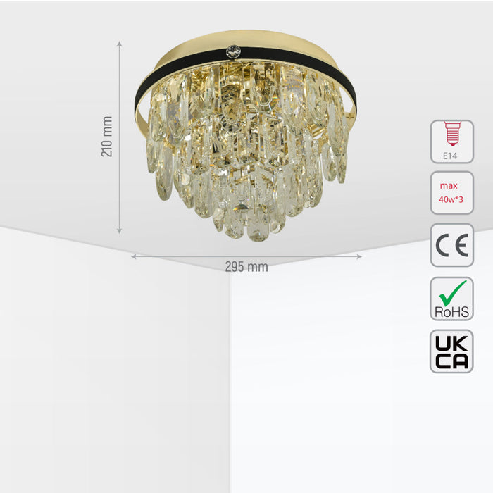 Tiered Flush Chandelier Ceiling Light