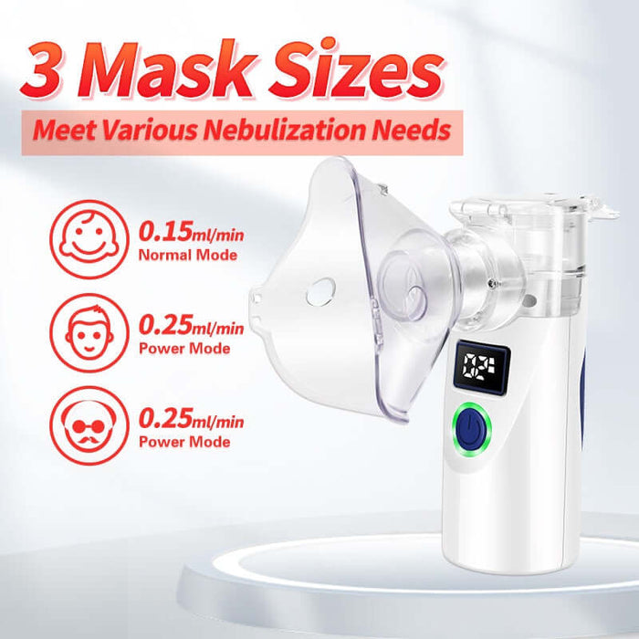 Aquarius Wellness portable ultrasonic nano sprayer with LED screen, compact design, and new nano sprayer technology for skincare or misting.