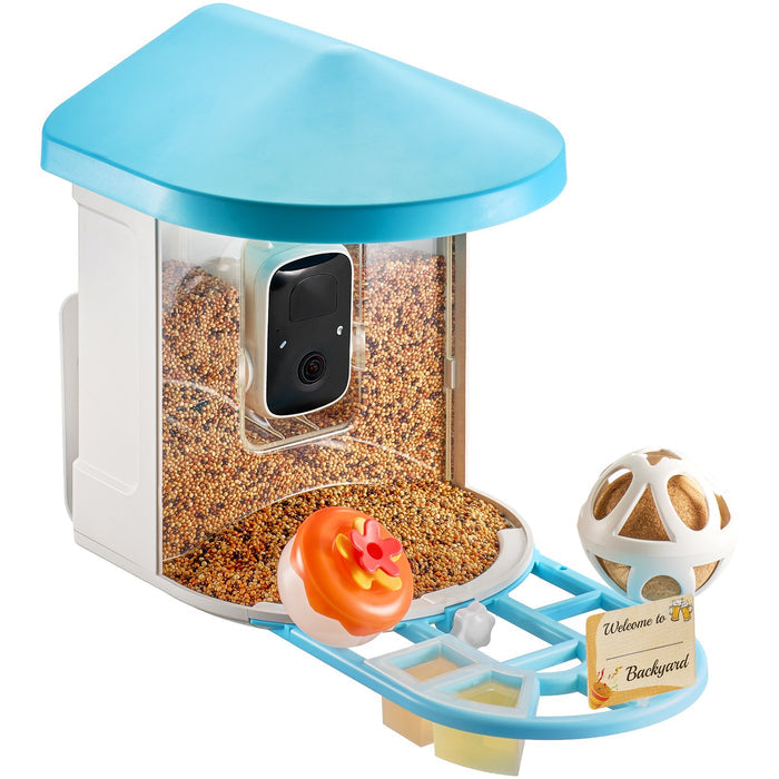 VEVOR Smart Bird Feeder With Camera 2K HD AI Identify Bird Species Auto Capture