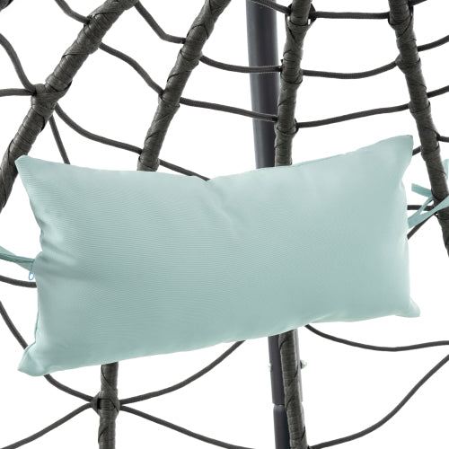 Wicker Hanging Egg Chair with Stand — Indoor & Outdoor Swing Chair