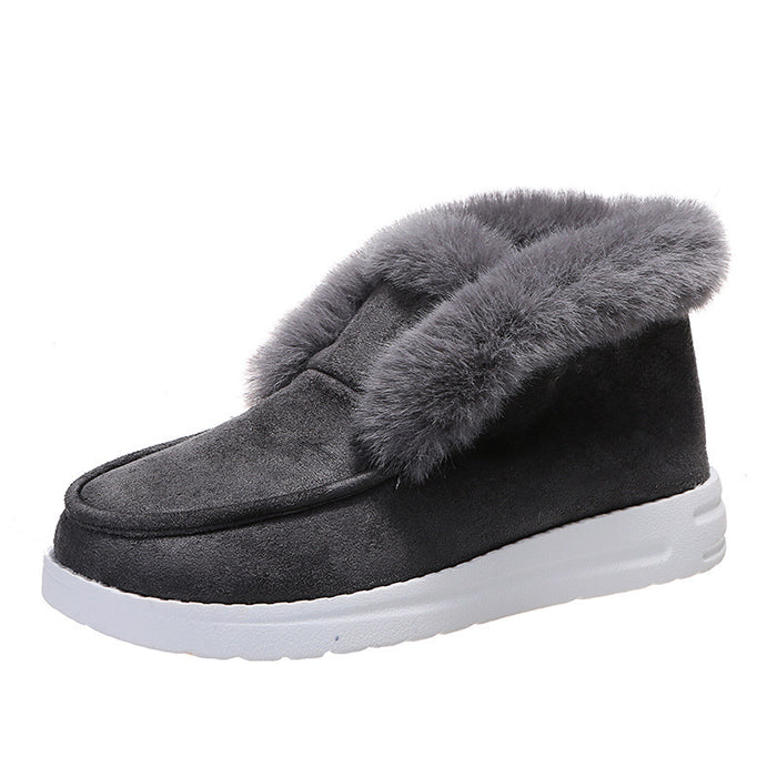 Women’s Plush Fur Ankle Boots – Soft & Warm Winter Footwear